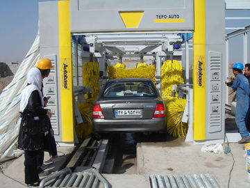 China Steel Tunnel Car Washing Machine , TEPO-AUTO Automatic Car Washer supplier